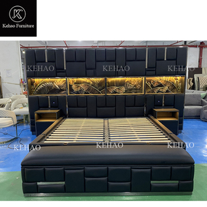 <span class=keywords><strong>Letto</strong></span> di lusso italiano fabbricazione di lusso set da camera da <span class=keywords><strong>letto</strong></span> imbottito alto <span class=keywords><strong>letto</strong></span> con luce Led nero <span class=keywords><strong>letto</strong></span> king Size <span class=keywords><strong>letto</strong></span> - Product Image 2
