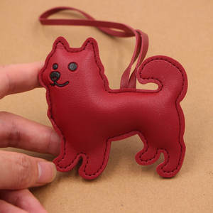 Porte-clés en cuir PU en forme de chien mignon, style dessin animé pastoral, breloque pour <span class=keywords><strong>sac</strong></span> à <span class=keywords><strong>main</strong></span> de fille, pendentif décoratif, cadeau - Product Image 4
