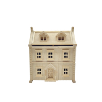 Maison de poupée en bois 1:12 bricolage style inachevé kit Miniature