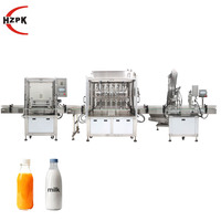 Ligne de production HZPK automatique pour le lavage, le remplissage et le bouchage de bouteilles en plastique et en verre, pour l'eau, le jus, le lait et les boissons