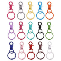 Anneau à ressort de 45 mm + anneau de verrouillage de 30 mm, mousqueton coloré, porte-clés, accessoires de sac, bijoux, mousqueton pivotant, fermoir à ressort, fermoir à homard