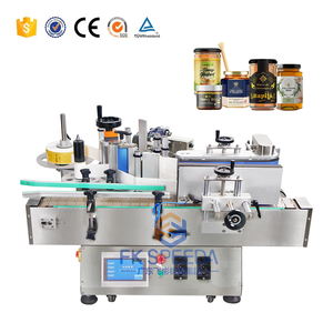 Tự động vòng vuông Máy dán nhãn chai Tabletop có thể Sticker nước rượu vang cho gỗ trường hợp bao bì động cơ PLC corecomponents - Product Image 1