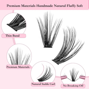 Kit d'extensions de cils en grappe DIY avec colle et fixateur pour un maquillage des cils amélioré - Product Image 3