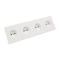 Prise murale russe Schuko 4 gangues 16A, type encastré, panneau PC blanc, usage hospitalier, IP22, pour marché russe