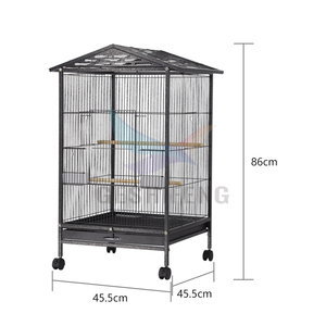 Anticorrosión Premium jaula de pájaros de hierro forjado Columpio de pájaro superior para loros jaula de pájaros soportes de pájaros jaula de vuelo - Product Image 4
