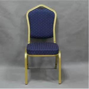 Vendita calda di alta qualità sala impilabile evento di nozze oro sedia da festa in tessuto rosso Hotel banchetto sedie - Product Image 5