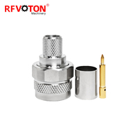 Konektor Crimp RF Coax Tipe Macho untuk Kabel Koaksial Seri LMR400 RG8 RG213 RG214 7D-FB 400