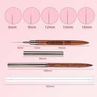 Nouveau produit bois de santal ongles dessin stylo Nail Art Liner brosse Gel vernis bricolage brosse à ongles 6 9 12 15 18mm