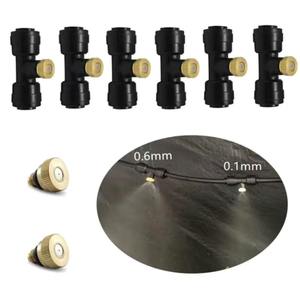 Accessoires d'irrigation goutte à goutte, têtes de pulvérisation en laiton de 0,1 mm et 0,6 mm, micro-asperseurs, système d'arrosage pour jardinage extérieur - Product Image 1