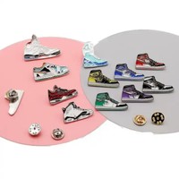 Wsnbwye chaussure émail doux jenamel pin anxiété personnalisé émail doux CHAVEIRO bricolage Sublimation chaussures métal émail broche