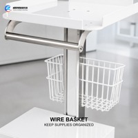 Chariot de physiothérapie thoracique HFCWO avec tiroir, panier métallique et roulettes verrouillables pour hôpitaux, vente en gros, OEM
