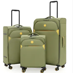 VERAGE Fábrica de bagagem fabricante conjunto de malas de tecido macio para bagagem de viagem com 3 peças Softside Check-in
