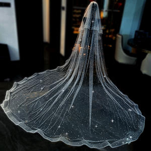 LUOXIN <span class=keywords><strong>Voile</strong></span> cathédrale à deux couches <span class=keywords><strong>avec</strong></span> peigne <span class=keywords><strong>Voile</strong></span> <span class=keywords><strong>de</strong></span> 3.5 mètres <span class=keywords><strong>de</strong></span> <span class=keywords><strong>long</strong></span> pour <span class=keywords><strong>mariée</strong></span>, perles et <span class=keywords><strong>strass</strong></span> - Product Image 4