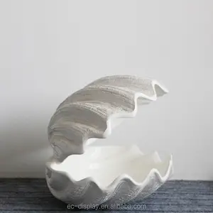 Party Decor Zee Shell Sculpturen Winkel Etalage Glasvezel Clam Ornamenten Zee Shell Ambachten