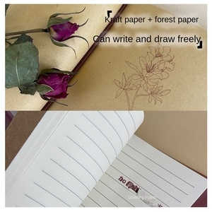 Carnet de notes vintage A6 en gros, reliure en cuir avec logo en relief, couverture rigide avec couture à la main pour fille, papa - Product Image 3