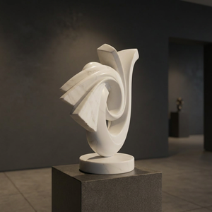 Modern Marble Statue Abstract <b>Stone</b> Sculpture Handmade Art Decor for Garden Lobby Villa - Product Image 3