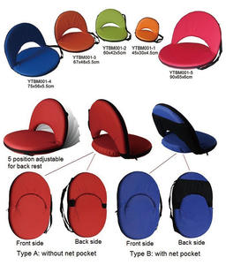 كرسي أرضي للشاطئ قابل للطي محمول 5 مقاعد للاستاد في الهواء الطلق مسند ظهر قابل للتعديل كرسي أرضي قابل للطي - Product Image 5