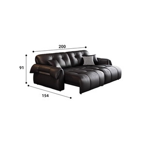 Divano Elettrico JINS 2025 in Pelle Pieno Fiore, Design Minimalista Italiano a Nuvola, Ispirato allo Spazio, Multifunzionale per Soggiorno - Product Image 6