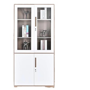 Classeur en acier à côtés étroits, design moderne et épuré, structure renforcée, fonctionnalités détachables, porte vitrée, profil bas pour <span class=keywords><strong>bureau</strong></span> - Product Image 5