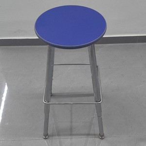 Adjustable Bar <b>Stool</b> Royal Blue <b>Plastic</b> Contemporary Design For Adults - Product Image 1