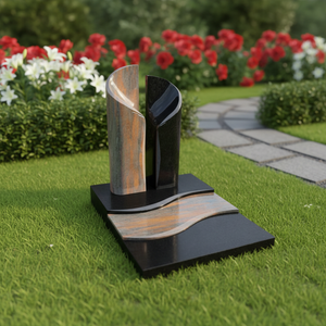 Stèles et pierres tombales en granit allemand, pierre tombale commémorative allemande, pierre tombale en granit noir allemand pour commémoration - Product Image 1