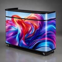 P1.86 P2.5 Table de réception mobile pliable avec écran LED personnalisé, table de DJ incurvée, stand de DJ