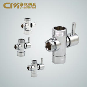 Válvula Desviadora de Ducha Chengming Qt130 Cromada, Distribuidor de Agua de Una Entrada y Dos Salidas, Accesorio para Grifo de Baño - Product Image 1