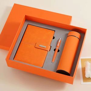 Lot de carnets A5 en cuir PU pour hommes, couverture rigide, écologiques, avec logo personnalisé, coffret cadeau haut de gamme, reliure à feuilles mobiles - Product Image 5