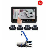 Caméra de recul avant 360 degrés Ai 1080p pour camion-grue à chargeur lourd