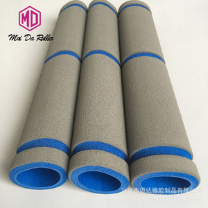 Tube en mousse NBR Mai Da Roller Sponge, cylindre noir et orange, épaisseur de paroi 5 mm, pour amortissement et utilisation comme poignée - Product Image 2