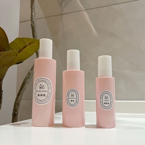 Botol semprot dinding tebal bening merah muda, wadah penyemprot kabut halus 100ml 200ml 250ml untuk kemasan kosmetik - Product Image 5