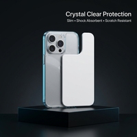 Coque de téléphone personnalisée vierge pour sublimation en plastique TPU PC, cadeau de bienvenue pour le bureau, coque de téléphone transparente personnalisée