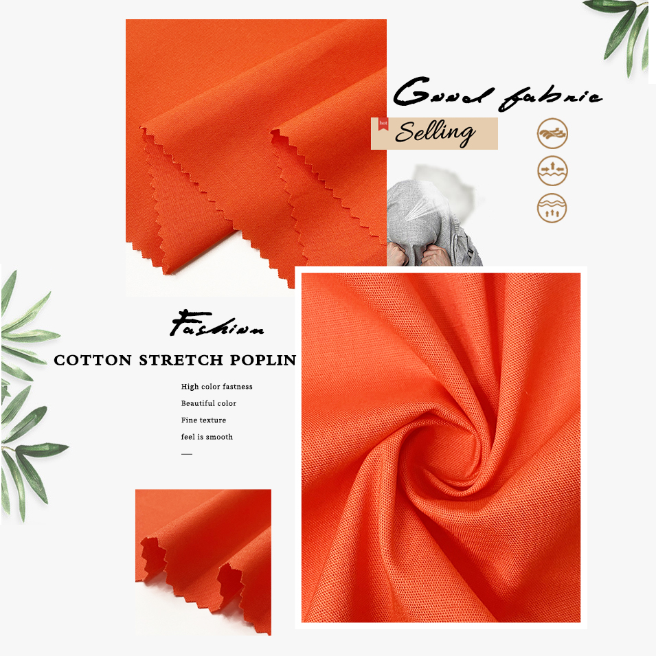 Коллекция, оптовая продажа, 40s, Органическая хлопчатобумажная ткань, поплин, тянущаяся однотонная окрашенная хлопчатобумажная ткань с индивидуальным принтом для одежды и другой одежды
