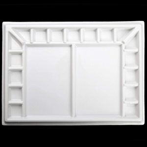 <span class=keywords><strong>Palette</strong></span> de peinture <span class=keywords><strong>aquarelle</strong></span> en <span class=keywords><strong>porcelaine</strong></span> MEEDEN <span class=keywords><strong>pour</strong></span> artistes, 13 x 10 pouces, plateau de mélange en céramique <span class=keywords><strong>pour</strong></span> peinture, 17 alvéoles - Product Image 2