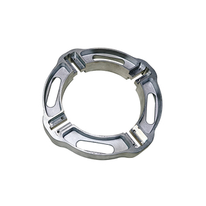 Black <b>Cast</b> Metal Ring Clamp with Protruding Tabs for Secure Pipe Fitting Applications - Product Image 5