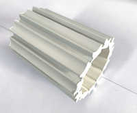 Rejilla de Pared Giratoria de WPC de 26x15 mm, Nuevo Diseño, Panel Sólido de PVC Flexible y Curvo para Diseño de Interiores, para Columnas y Paredes Irregulares