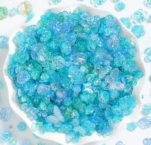 Flores más baratas, dijes <span class=keywords><strong>de</strong></span> resina, mariposa, flores barrocas, dijes <span class=keywords><strong>de</strong></span> resina para horquilla, llavero, decoración artesanal - Product Image 4