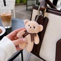 Porte-clés ours en peluche mini doux personnalisé avec logo, idéal pour la Saint-Valentin et les cadeaux de fête