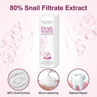 Dentifrice blanchissant à l'extrait naturel de bave d'escargot 80% filtré, nettoyage doux, réparation de l'émail, haleine fraîche, dents saines, usage domestique