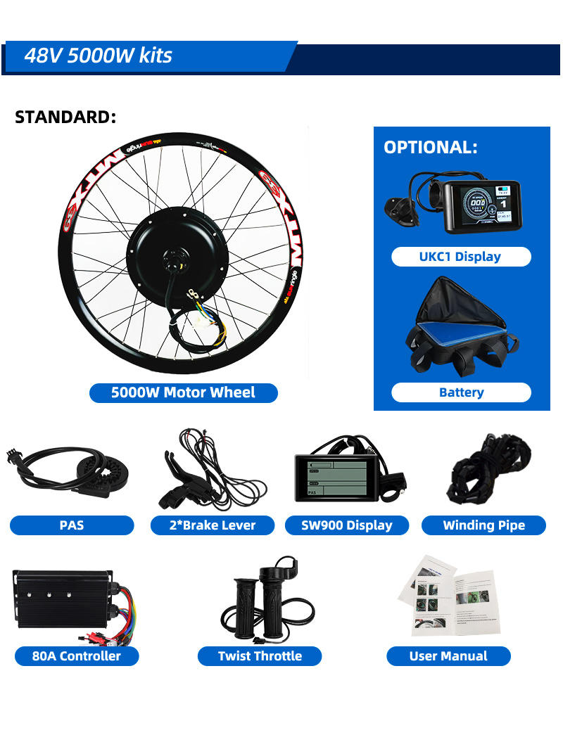 MTX Rim 48V 60V 72V 5000W sans batterie