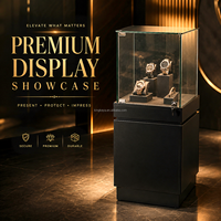 Vitrine de présentation pour boutique de montres, autoportante, verrouillable, avec socle en verre, pour la vente au détail de luxe