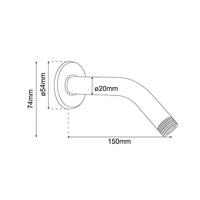 Bride de fixation pour bras de douche mural en acier inoxydable, bras d'extension pour tuyau de douche, fixation de pomme de douche pour salle de bain
