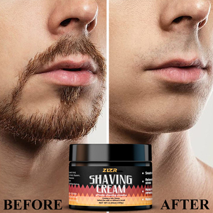 Crème à raser pour hommes, pour une épilation facile des poils, adoucit la moustache, nettoyage doux, soin de la barbe, crème à raser moussante - Product Image 6