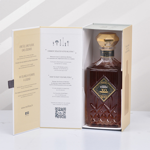 กล่องกระดาษรีไซเคิลแบบกำหนดเองได้ หรูหรา ประกอบเองได้ ปิดด้วยแม่เหล็ก ปั๊มฟอยล์ทอง สำหรับบรรจุภัณฑ์วิสกี้และไวน์ พร้อมการเคลือบสีบรอนซ์ - Product Image 3