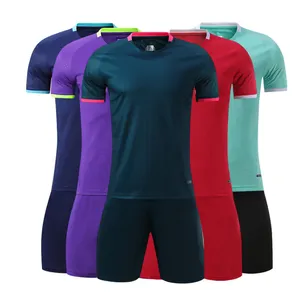 Wholesale custom cheap soccer jerseys sublimation soccer wear purple gold professional customized branded manufacturers