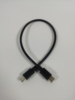 Cable TPC de 60W 3A de Carga Rápida, 0.3m, Negro, Doble Cabeza Tipo-C para Computadora y Cámara