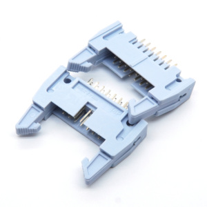Connecteur de boîtier à goupilles grises personnalisées, type boîte, pas de 2,54 mm, prise en forme de corne de vache, broches droites, plaqué or, connecteur PCB 14P 20P 26P 40P - Product Image 3