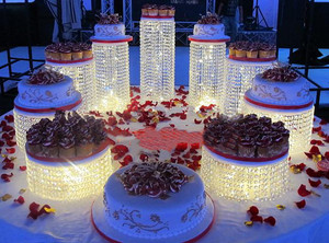 <span class=keywords><strong>Support</strong></span> à gâteau en cristal doré en métal pour mariage, anniversaire, fête à domicile, fournitures et décorations, <span class=keywords><strong>support</strong></span> à gâteau Berube - Product Image 6