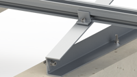 Système de montage solaire pour toit plat, cadre en aluminium, support de panneau solaire réglable