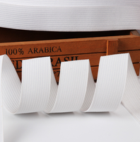 6mm-100mm bande élastique bande élastique de haute qualité tricoté Crochet bande élastique blanc noir Spot vente en gros